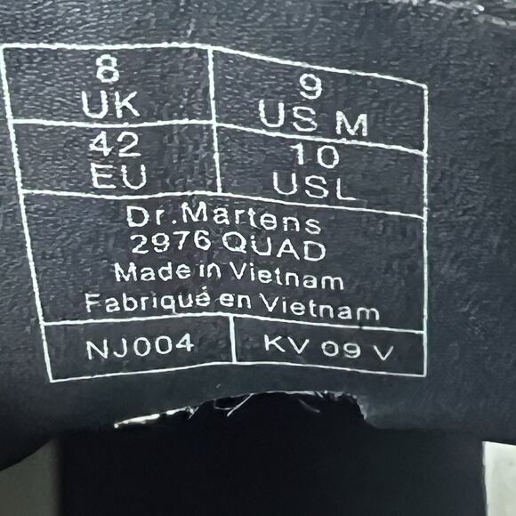 Dr. Martens 2976 Quad Womens 10 White Leather Chelsea Platform Boots Men 9 EU 42 - Picture 10 of 10